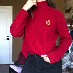 ⚡️SOLD Vintage RL Red Knitted Turtleneck